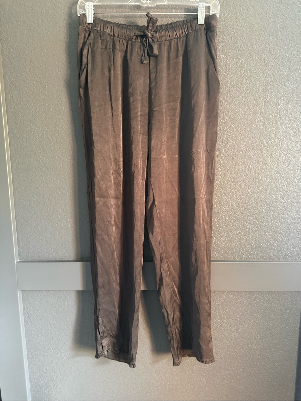 RAQUEL ALLEGRA • Sunday pant - black satin - size 1 small